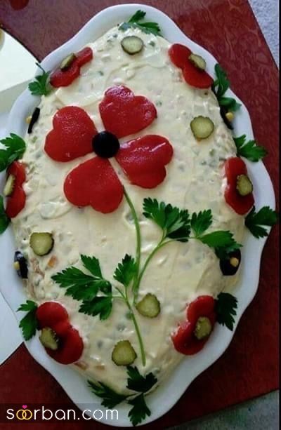 تزیین سالاد الویه شیک؛ 30 تزیین الویه مخصوص عروس هایی که میخوان سلیقشونو نشون بدن!