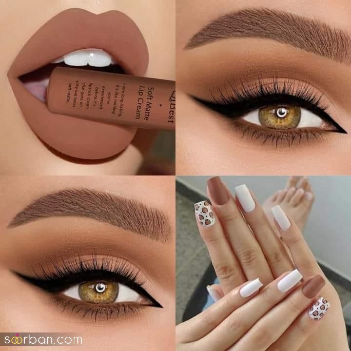 مدل آرایش صورت با رژ قهوه ای جدید و شیک؛ برای یک میکاپ منحصر به فرد و خاص!
