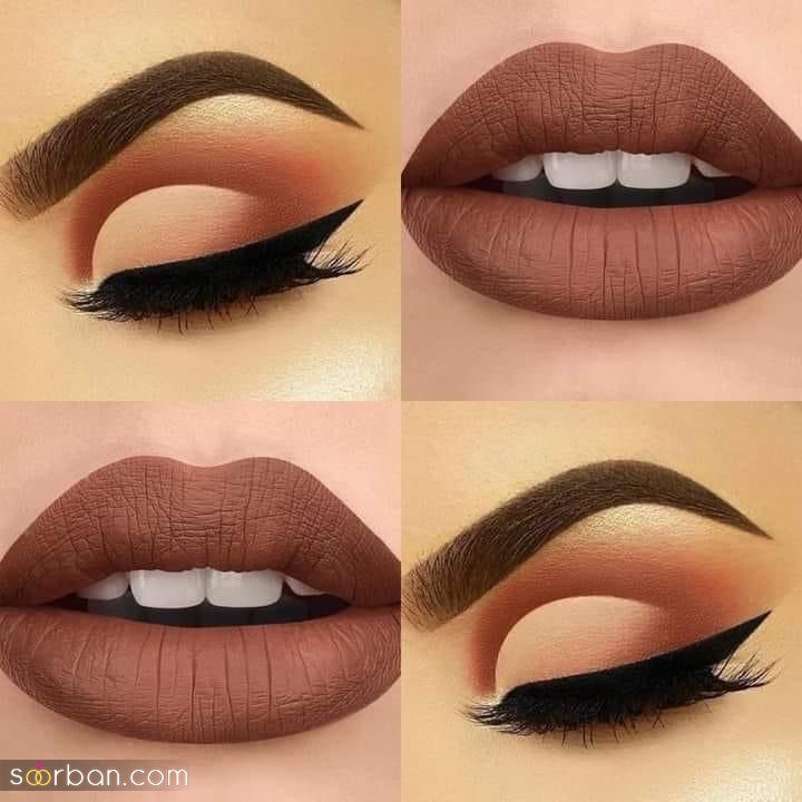 مدل آرایش صورت با رژ قهوه ای جدید و شیک؛ برای یک میکاپ منحصر به فرد و خاص!