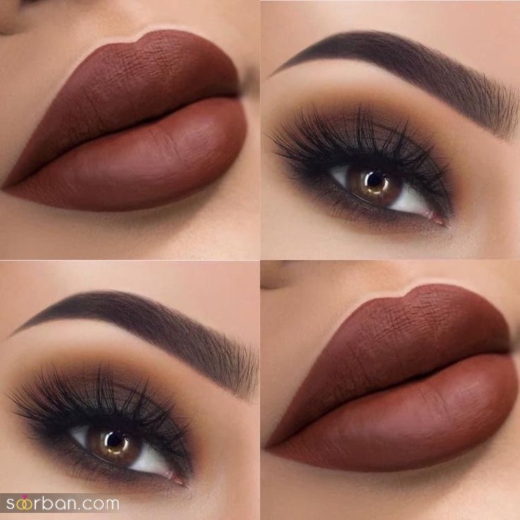 مدل آرایش صورت با رژ قهوه ای جدید و شیک؛ برای یک میکاپ منحصر به فرد و خاص!