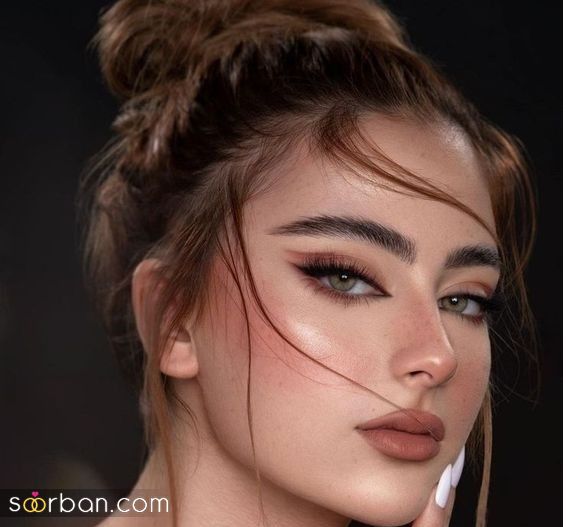 مدل آرایش صورت با رژ قهوه ای جدید و شیک؛ برای یک میکاپ منحصر به فرد و خاص!