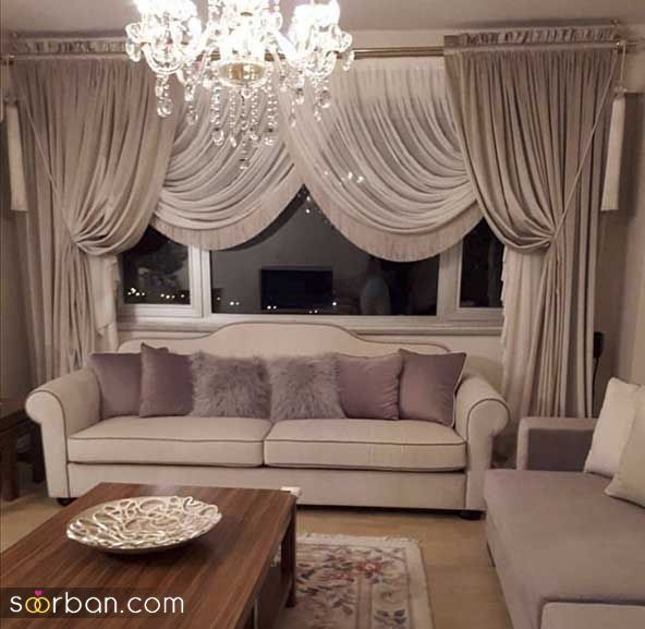 مدل پرده پذیرایی جدید 2025 / برای جهیزیه عروس مدرن و شیک