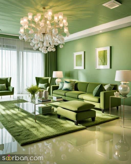 مدل مبل سبز جدید 2025 برای جهیزیه عروس؛ که خونه عروس رو باشکوه میکنه!
