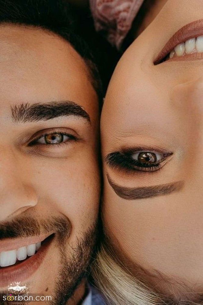 ژست عروس و داماد خلاقانه | ژست های عکاسی عروس و داماد به سبک خلاقانه 2025 برای آتلیه و باغ