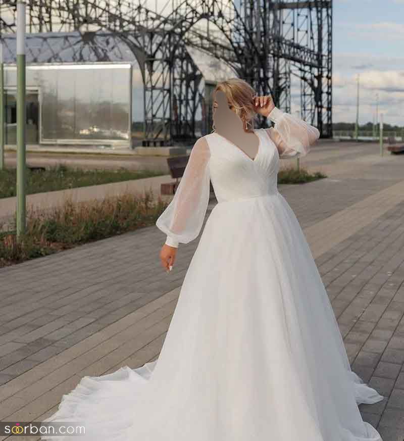 بهترین مدل‌های لباس عروس برای افراد چاق؛ لباس عروس برای افراد تپل + تصاویر