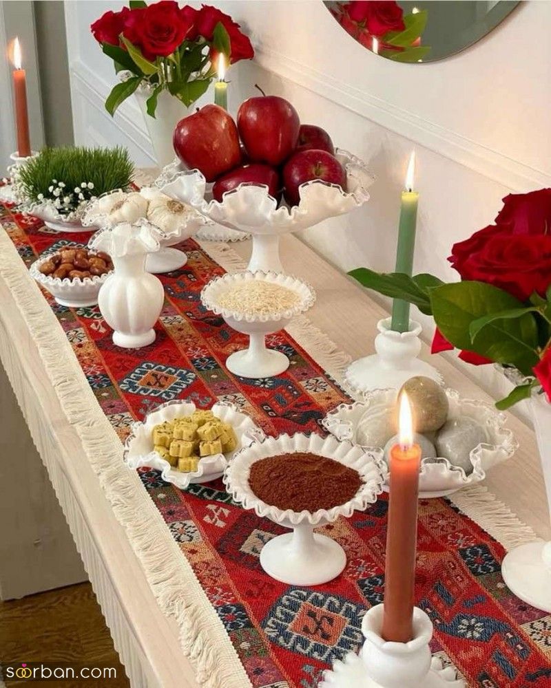 مدل چیدمان سفره هفت سین | رونمایی از مدل چیدمان سفره هفت سین با ایده های جذاب و بروز 1404