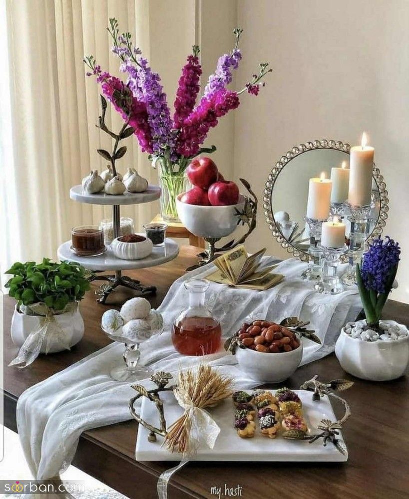 مدل چیدمان سفره هفت سین | رونمایی از مدل چیدمان سفره هفت سین با ایده های جذاب و بروز 1404