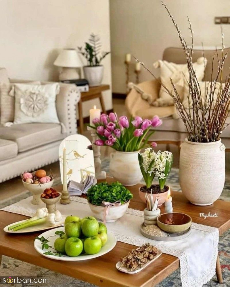 مدل چیدمان سفره هفت سین | رونمایی از مدل چیدمان سفره هفت سین با ایده های جذاب و بروز 1404