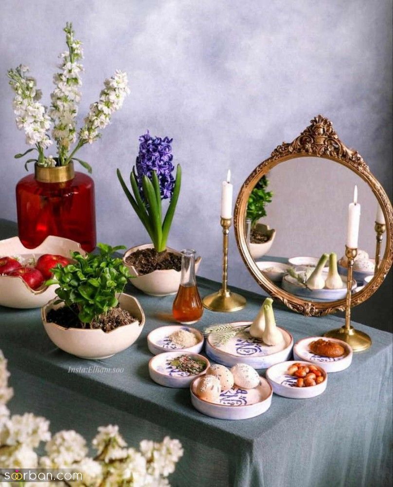 مدل چیدمان سفره هفت سین | رونمایی از مدل چیدمان سفره هفت سین با ایده های جذاب و بروز 1404