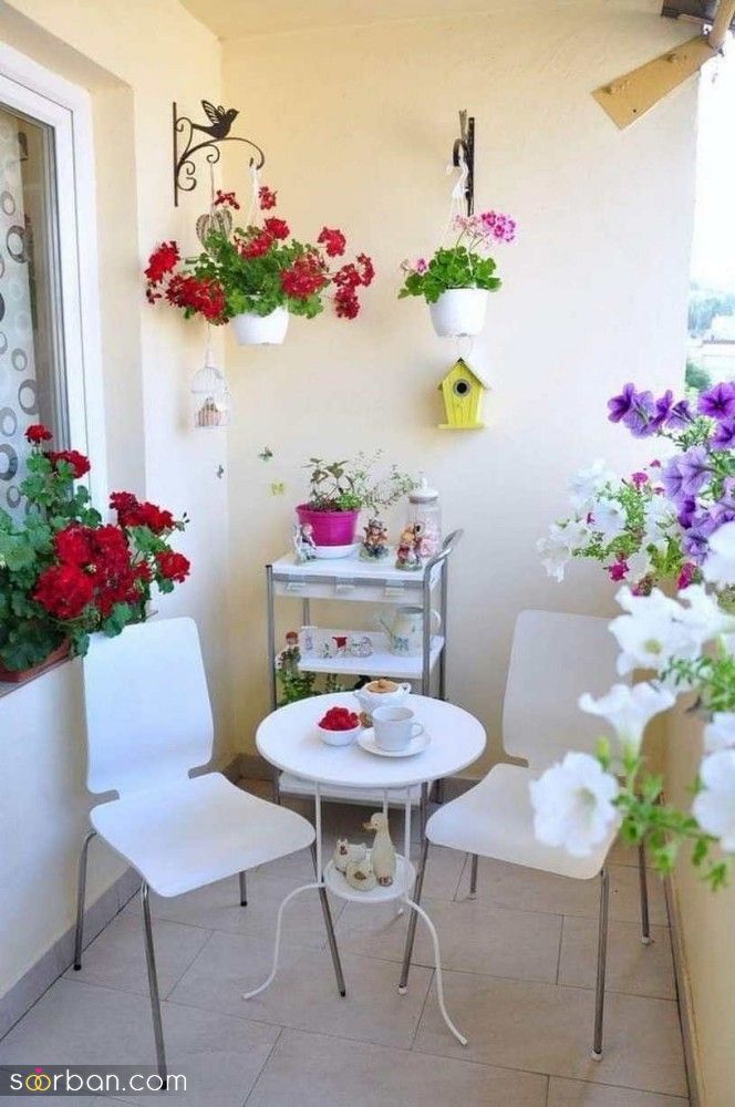 چیدمان تراس کوچک | ایده های کاربردی برای چیدمان تراس و دکوراسیون بالکن کوچک ایرانی 1404