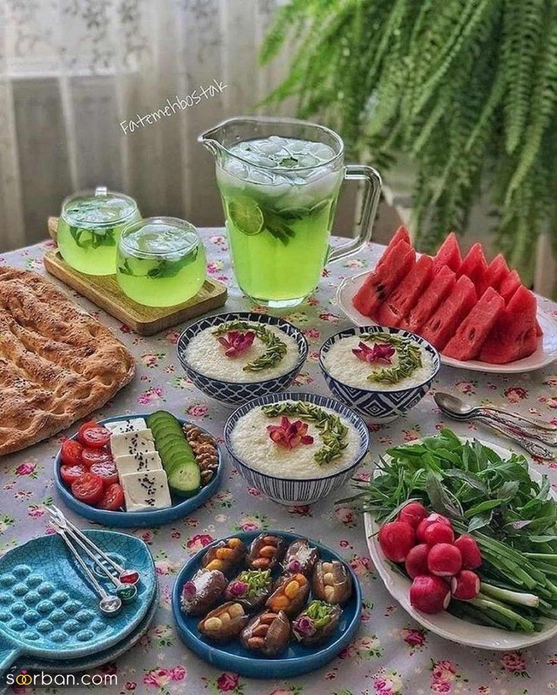 تزیین سفره افطار | بهترین نکات و روش های سال تزیین سفره افطار 2025