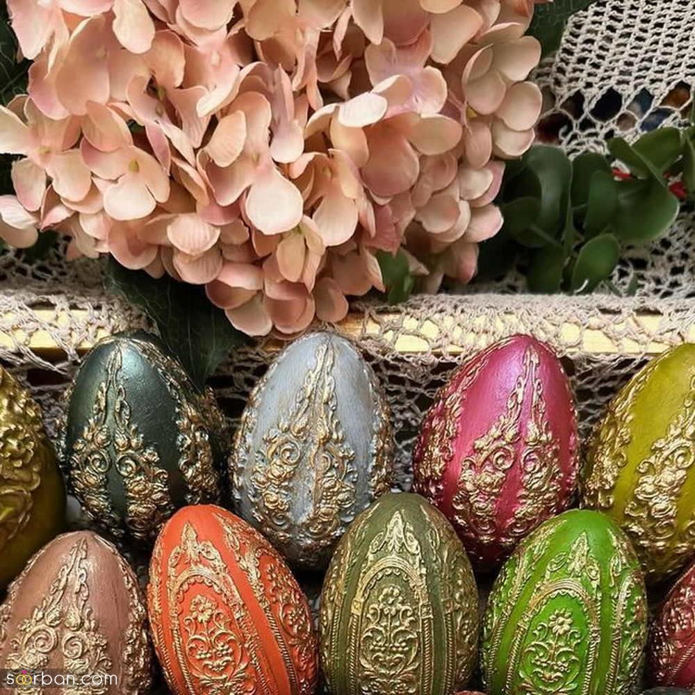 تزیین تخم مرغ برای عید | بهترین طرح های تزیین تخم مرغ برای عیدسال 1404