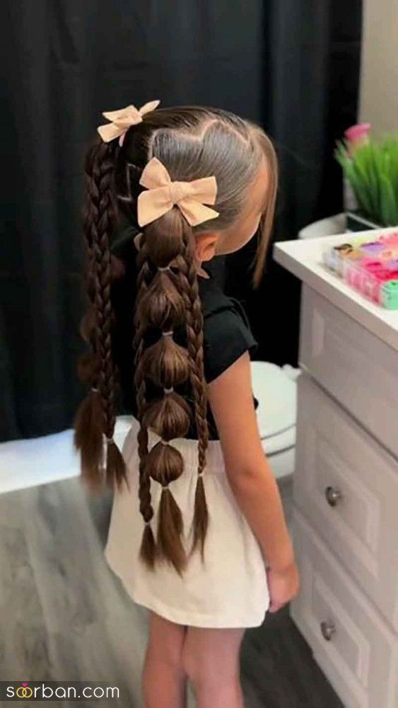 مدل مو بچگانه دخترانه برای عروسی مهمانی و تولد ۲۰۲۵ | مدل مو بچگانه باز و بسته بانمک و گوگولی
