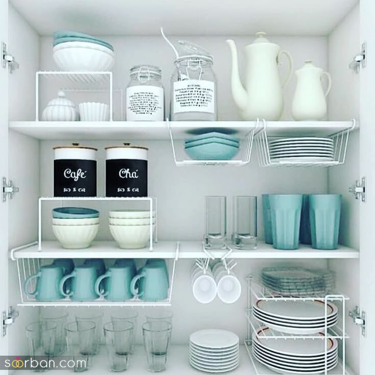 چیدمان داخل کابینت عروس | جدیدترین ایده تزیین و چیدمان داخل کابینت جهیزیه عروس 
