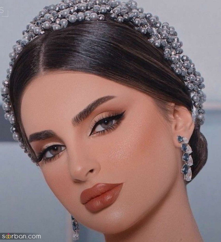 شینیون و میکاپ عروس با موی مشکی | جدیدترین شینیون و میکاپ عروس با موی مشکی 1404 در همه طرح و مدل