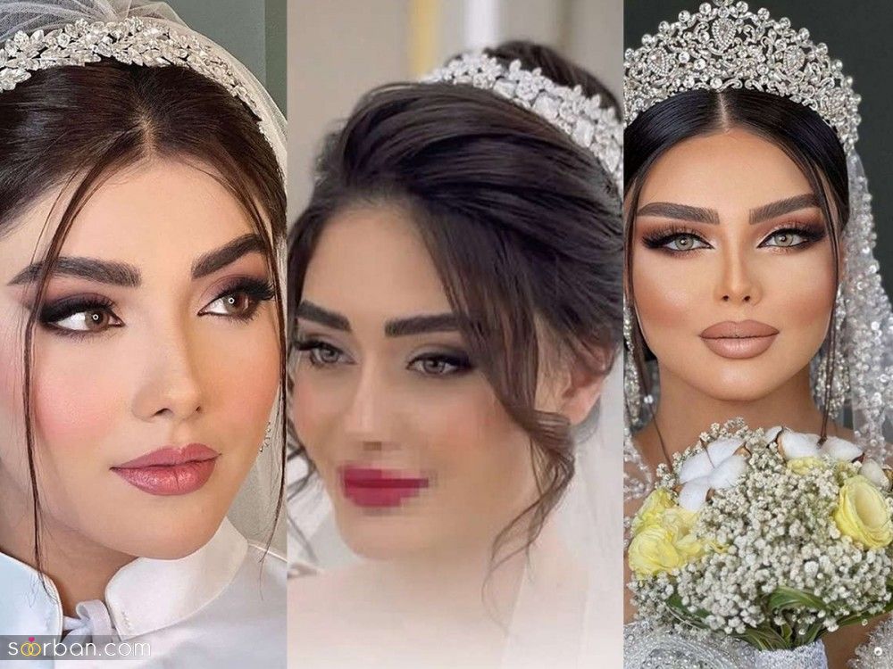 شینیون و میکاپ عروس با موی مشکی | جدیدترین شینیون و میکاپ عروس با موی مشکی 1404 در همه طرح و مدل