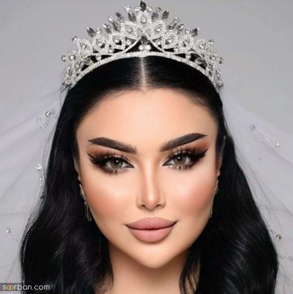 شینیون و میکاپ عروس با موی مشکی | جدیدترین شینیون و میکاپ عروس با موی مشکی 1404 در همه طرح و مدل