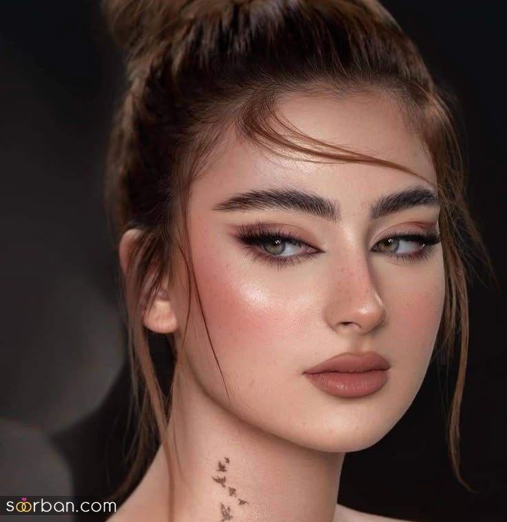 مدل آرایش صورت با رژ قهوه ای جدید و شیک؛ برای یک میکاپ منحصر به فرد و خاص!