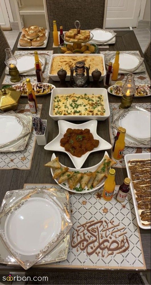 تزیین سفره ماه رمضان ۱۴۰۴ | زیباترین ایده تزیین سفره ماه رمضان برای پاگشای عروس