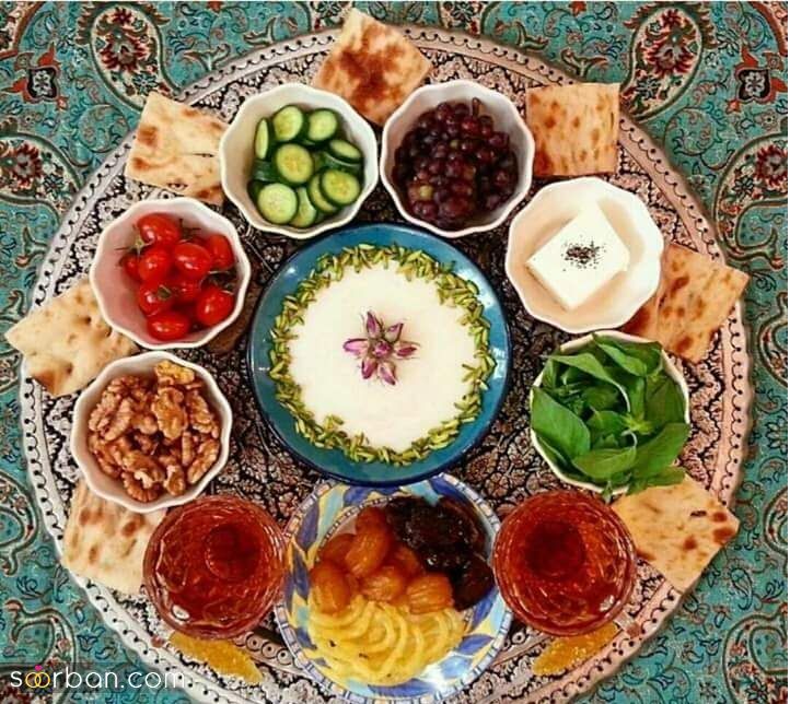 تزیین سفره ماه رمضان ۱۴۰۴ | زیباترین ایده تزیین سفره ماه رمضان برای پاگشای عروس
