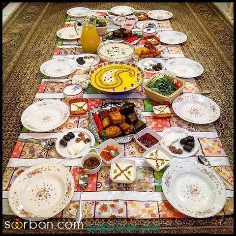 تزیین سفره ماه رمضان ۱۴۰۴ | زیباترین ایده تزیین سفره ماه رمضان برای پاگشای عروس