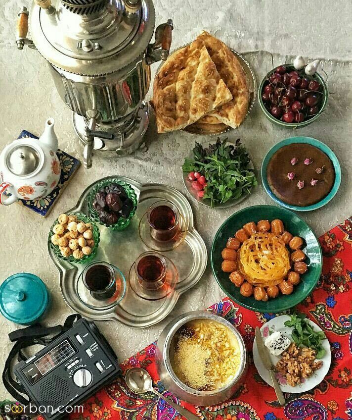 تزیین سفره ماه رمضان ۱۴۰۴ | زیباترین ایده تزیین سفره ماه رمضان برای پاگشای عروس