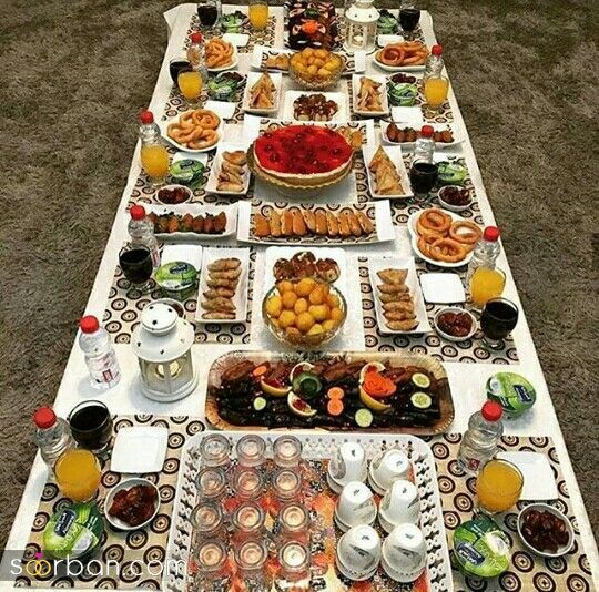 تزیین سفره ماه رمضان ۱۴۰۴ | زیباترین ایده تزیین سفره ماه رمضان برای پاگشای عروس