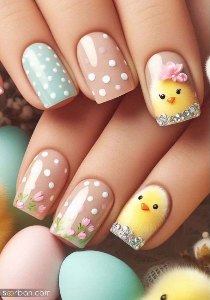 ژلیش ناخن دخترانه عروسکی | جدیدترین طرح ژلیش ناخن دخترانه عروسکی