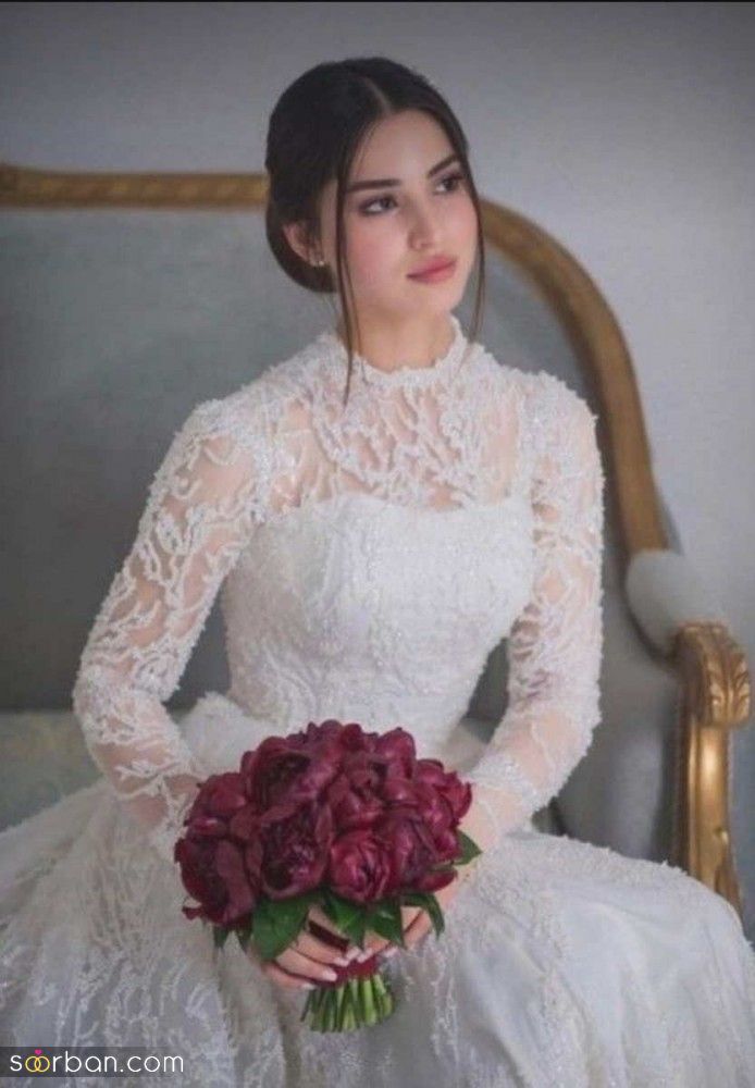ژست عکاسی عقد تکی عروس | 17 ژست عکاسی عقد از عروس تکی ساده و لاکچری