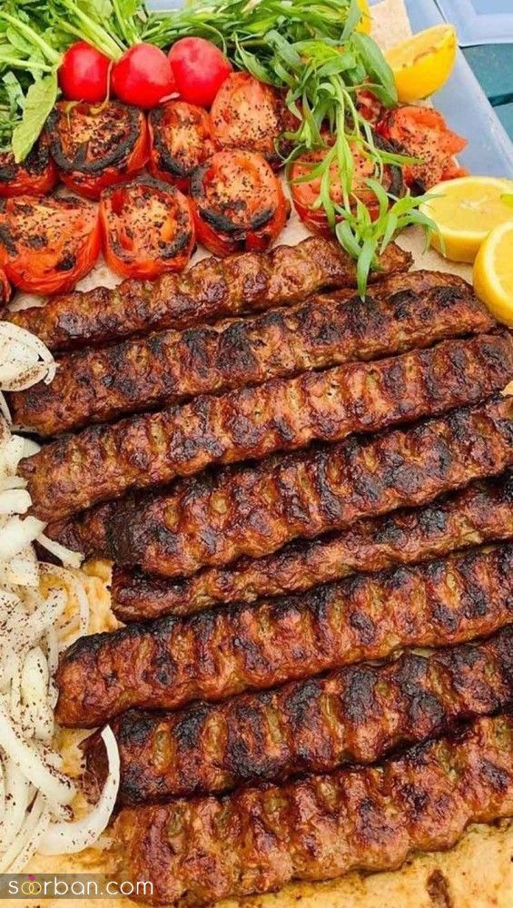 تزیین کباب کوبیده 2025 | ایده‌های لذیذ برای تزئین که مهمان‌هایت را شگفت‌زده خواهد کرد