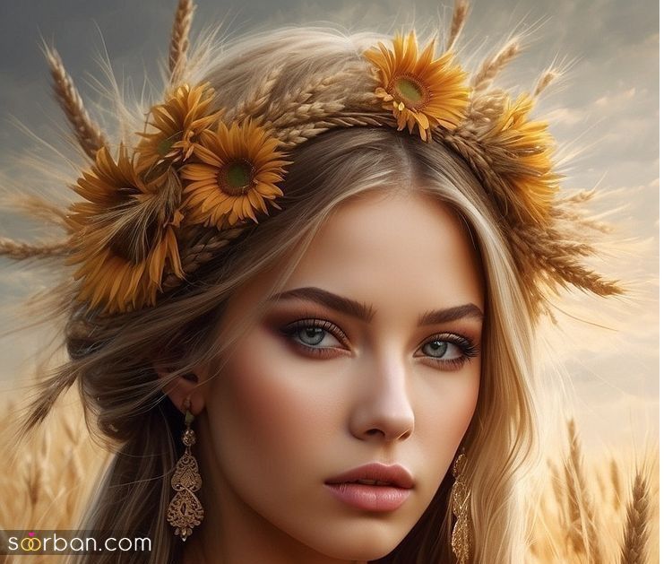 مدل میکاپ با تزیین گل | جدیدترین مدل میکاپ با تزیین گل طبیعی + عکس