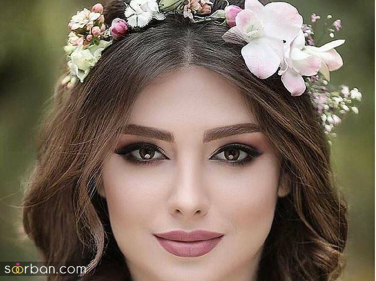 مدل میکاپ با تزیین گل | جدیدترین مدل میکاپ با تزیین گل طبیعی + عکس