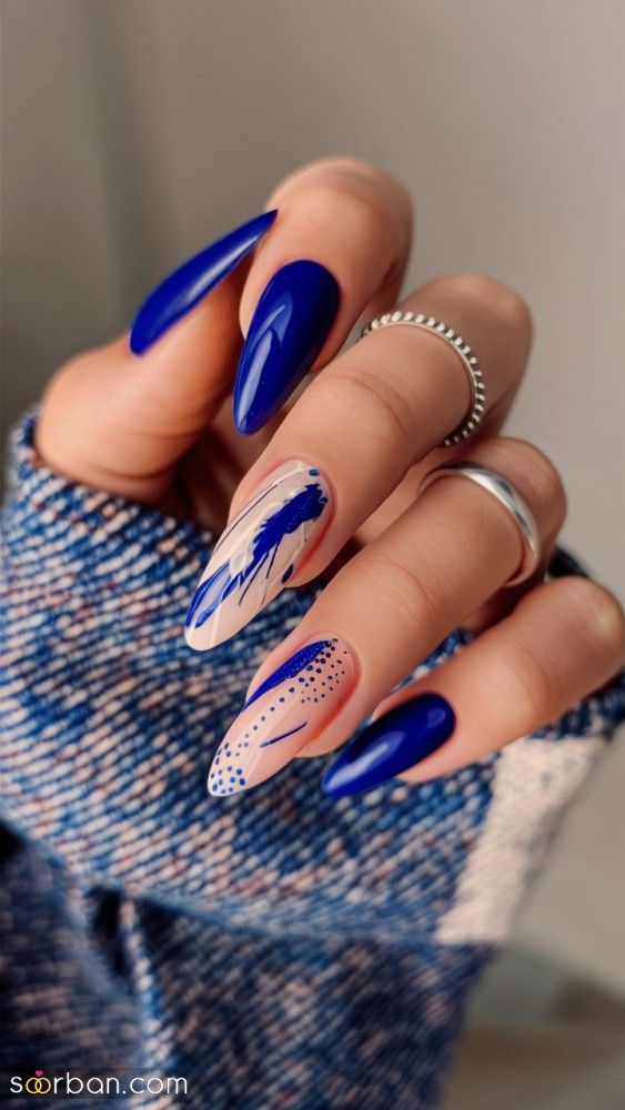 طراحی ناخن آبرنگی | جدیدترین طرح ناخن آبرنگی هنری و خلاقانه