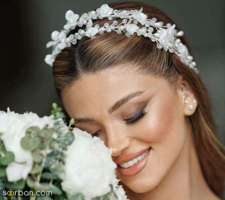مدل مو عروس با تل | مدل موی بسته و باز عروس با تل 2025؛ روز عقد زیبا و جذاب باشید