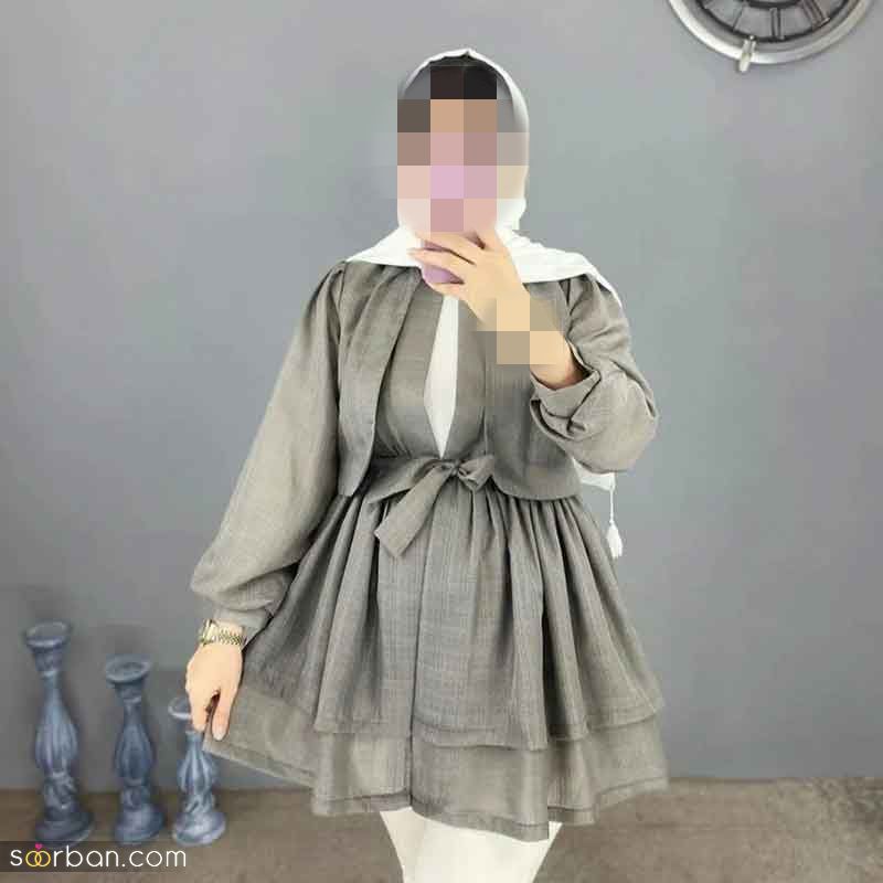 مانتو دخترانه ۱۴۰۴ | زیباترین مدل‌های مانتو کوتاه بلند دخترانه سال از مزون‌های ایرانی