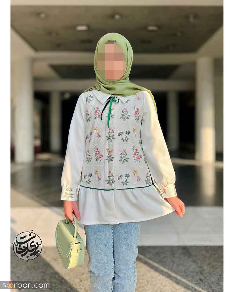 مانتو دخترانه ۱۴۰۴ | زیباترین مدل‌های مانتو کوتاه بلند دخترانه سال از مزون‌های ایرانی