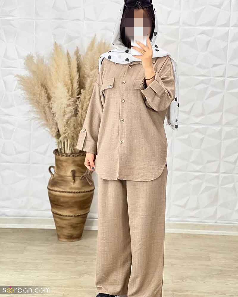 مانتو شلوار ۱۴۰۴ | ست ترند زنانه‌ای زیبا و جذاب که مناسب خانم‌های خوش‌سلیقه و زیباپسند