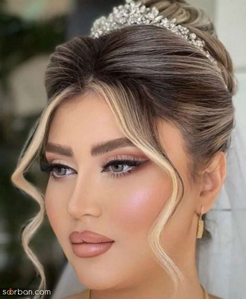مدل مو عروس فرق وسط | 20 شینیون موی عروس فرق وسط برای همه مدل فرم صورت گرد و کشیده