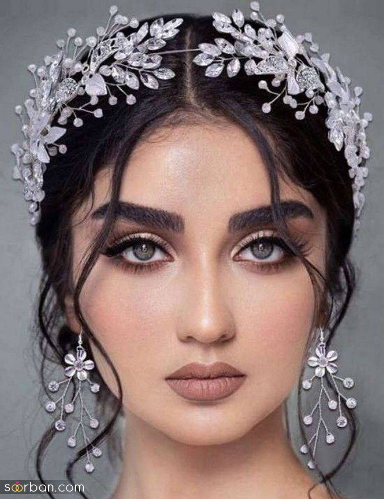 مدل مو عروس از جلو | 25 مدل موی عروس جلوی سر با نهایت جذابیت و زیبایی برای صورت کشیده و گرد