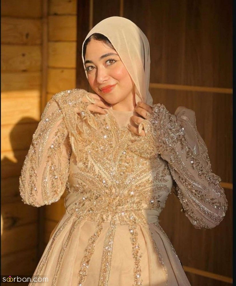 لباس عقد نباتی | لباس عقد نباتی 1404 ساده و ساتن و پرنسسی و پف دار برای همه سلیقه ها