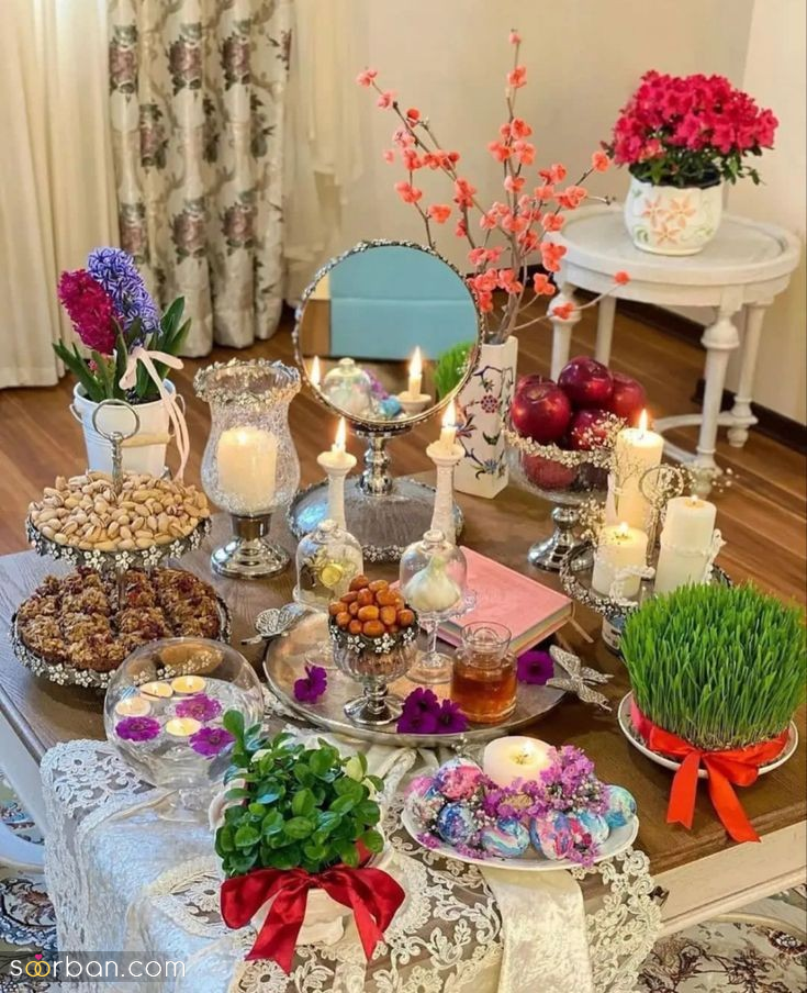 چیدن سفره هفت سین ۱۴۰۴ | ۳۰ ایده تزیین و چیدمان سفره هفت سین ۱۴۰۴ به سبک اینفلوئنسرها! (باورتون نمیشه چقدر محشر میشه!)