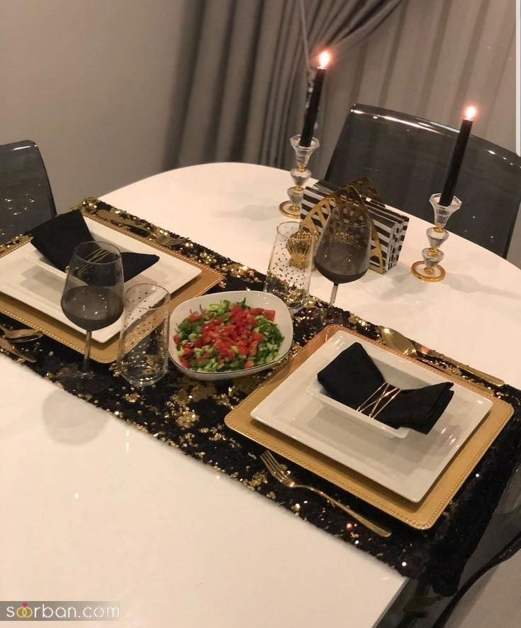چیدمان میز دونفره | ۳۰ ایده جذاب چیدمان میز دونفره در شب‌های رمانتیک (شام، تولد، ولنتاین و دیت عاشقانه)