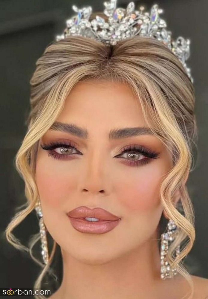 مدل مو عروس پرنسسی | مدل جدید شینیون موی عروس با تاج پرنسسی 1404 متناسب با همه فرم های صورت