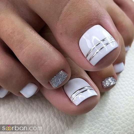 مدل ژلیش ناخن پا | جدیدترین مدل ژلیش ناخن پا با طرح های جذاب تابستانی