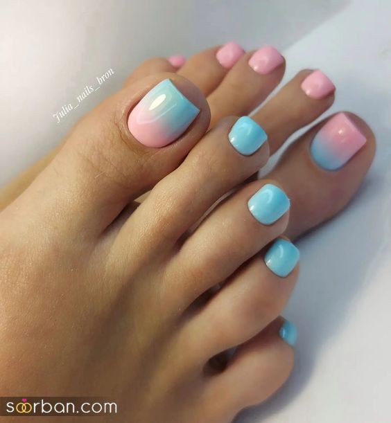 مدل ژلیش ناخن پا | جدیدترین مدل ژلیش ناخن پا با طرح های جذاب تابستانی