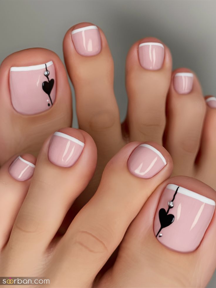 مدل ژلیش ناخن پا | جدیدترین مدل ژلیش ناخن پا با طرح های جذاب تابستانی
