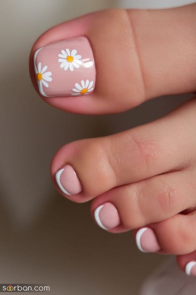 مدل ژلیش ناخن پا | جدیدترین مدل ژلیش ناخن پا با طرح های جذاب تابستانی