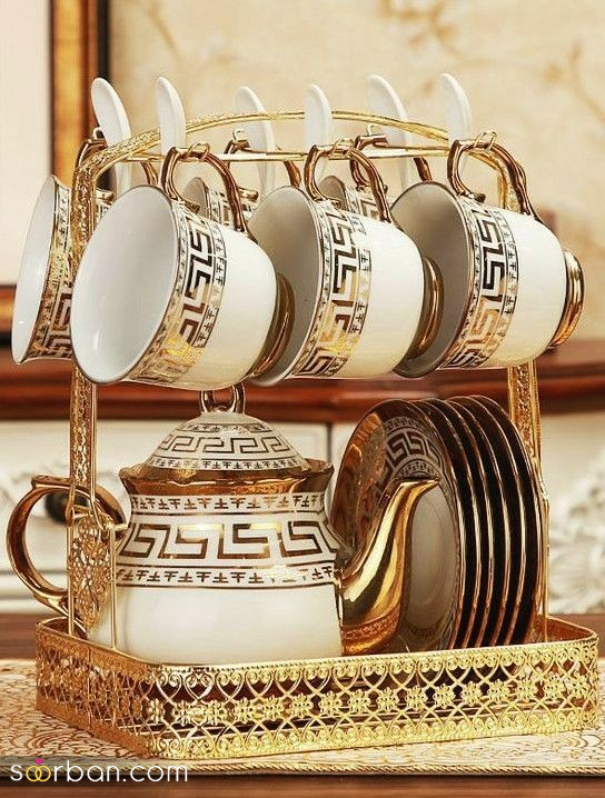 سرویس چای خوری جهیزیه / ۲۵ مدل برتر سرویس چای خوری لاکچری برای جهیزیه عروس ترند امسال [۱۴۰۴] مدلایی که هیچ جا ندیدی!