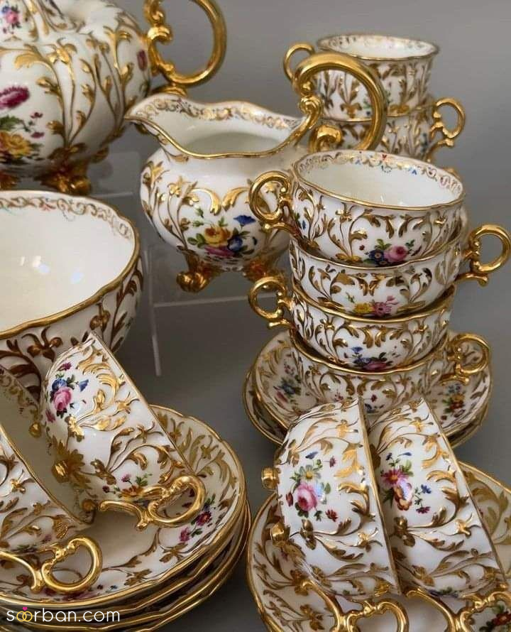 سرویس چای خوری جهیزیه / ۲۵ مدل برتر سرویس چای خوری لاکچری برای جهیزیه عروس ترند امسال [۱۴۰۴] مدلایی که هیچ جا ندیدی!
