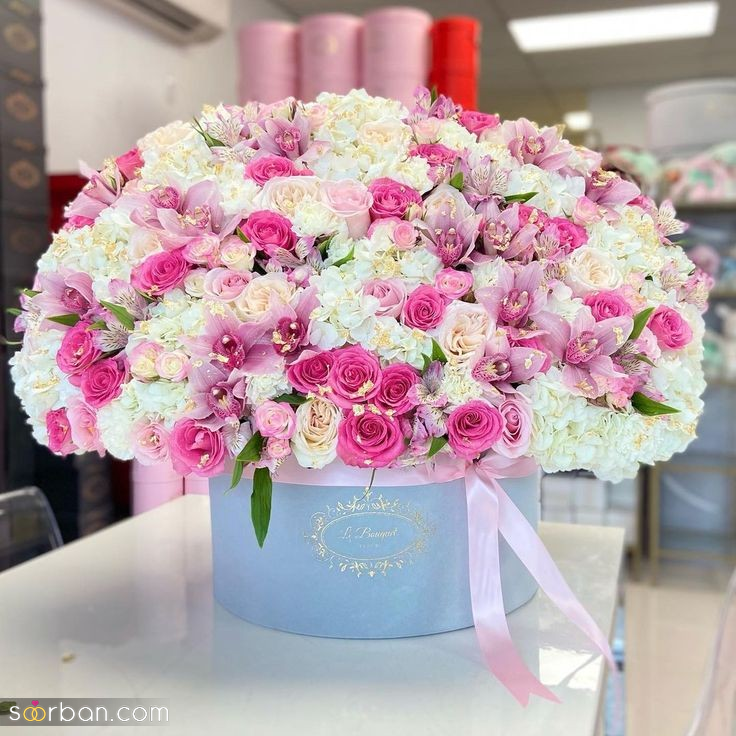 باکس گل لاکچری | ۳۰ طرح خیره‌کننده باکس گل لاکچری برای مناسبت های خاص و مهم (خواستگاری، ولنتاین، دیت عاشقانه، تولد، تولد نوزاد و...)
